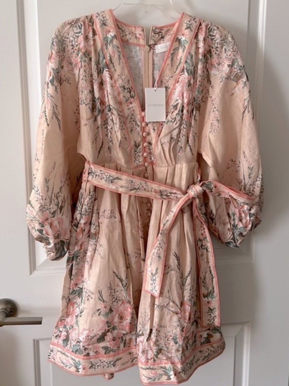 {Zimmermann} Floral Linen Dress